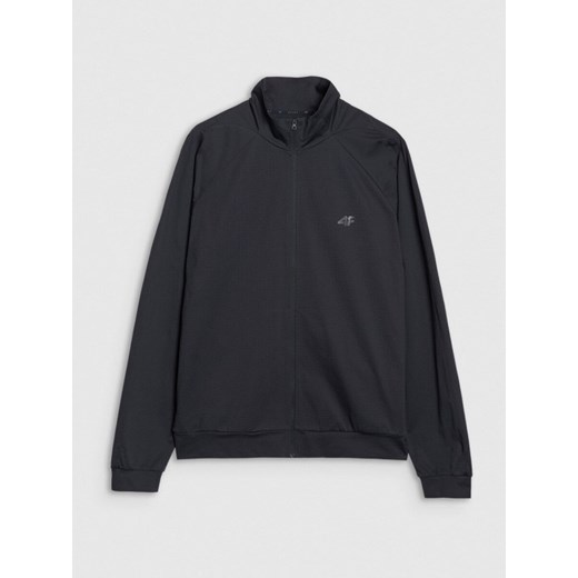 Męska bluza treningowa 4F 4FRSS25TFSWM634 - czarna ze sklepu Sportstylestory.com w kategorii Bluzy męskie - zdjęcie 187492260