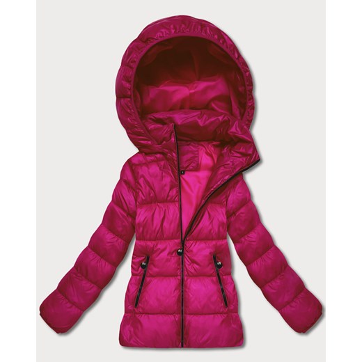 Pikowana zimowa kurtka damska do bioder fuksja (T3-2656#-17) ze sklepu goodlookin.pl w kategorii Kurtki damskie - zdjęcie 187492743