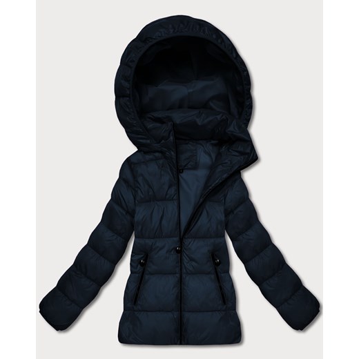 Pikowana zimowa kurtka damska do bioder granatowa (T3-2656#-99) ze sklepu goodlookin.pl w kategorii Kurtki damskie - zdjęcie 187492751