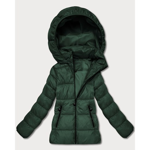 Pikowana zimowa kurtka damska do bioder ciemny zielony (T3-2656#-33) ze sklepu goodlookin.pl w kategorii Kurtki damskie - zdjęcie 187492753