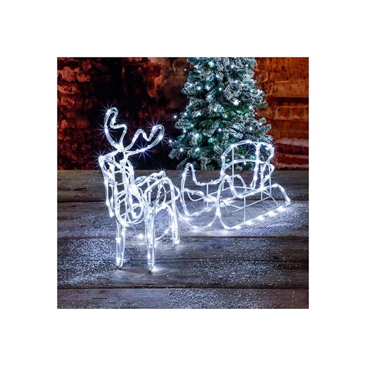 Profiline Dekoracja LED &quot;Deer with sled&quot; w kolorze zimnej bieli ze sklepu Limango Polska w kategorii Dekoracje bożonarodzeniowe - zdjęcie 187493863