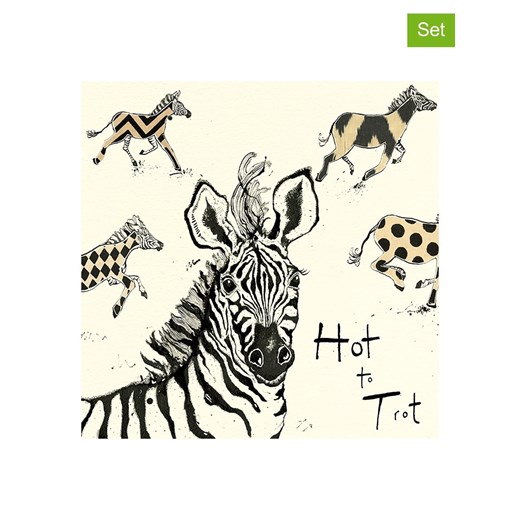 ppd Serwetki (40 szt.) &quot;Hot To Trot&quot; w kolorze kremowo-czarnym ze sklepu Limango Polska w kategorii Akcesoria kuchenne - zdjęcie 187494040