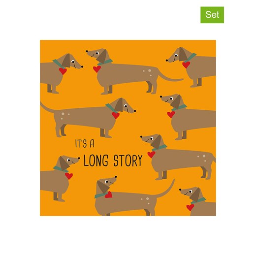 ppd Serwetki (40 szt.) &quot;Long Story&quot; w kolorze pomarańczowo-jasnobrązowym ze sklepu Limango Polska w kategorii Akcesoria kuchenne - zdjęcie 187494042