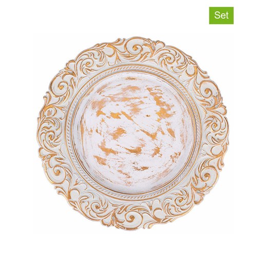 Villa d´Este Podtalerze (6 szt.) &quot;Baroque&quot; w kolorze złoto-białym - Ø Villa D´este onesize Limango Polska okazyjna cena