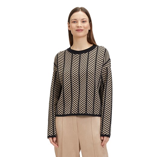 BETTY &amp; CO Sweter w kolorze czarno-szarobrązowym Betty & Co 38 wyprzedaż Limango Polska