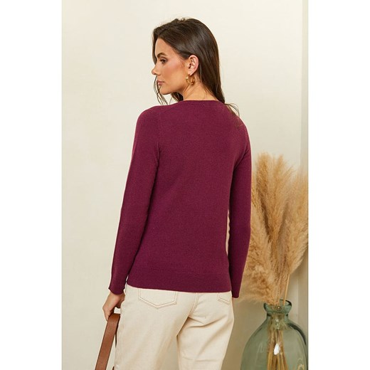Soft Cashmere Sweter w kolorze fioletowym Soft Cashmere 40 Limango Polska okazyjna cena