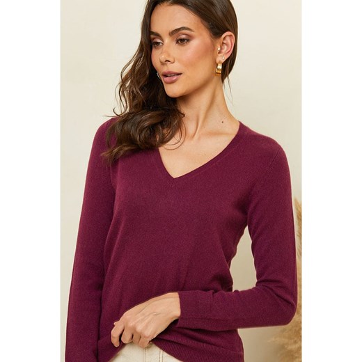 Soft Cashmere Sweter w kolorze fioletowym Soft Cashmere 40 okazja Limango Polska