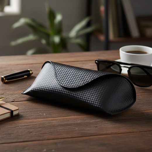 Etui na okulary na magnes ETSC-101 czarny carbon ze sklepu Stylion w kategorii Etui - zdjęcie 187495490