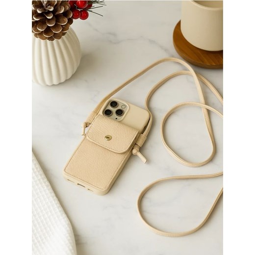 Sinsay - Etui na iPhone 13, 14, 15 na smyczy - kremowy ze sklepu Sinsay w kategorii Etui - zdjęcie 187495764