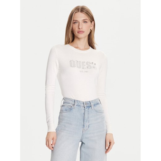 Guess Sweter W5BR40 Z2NQ2 Écru Regular Fit ze sklepu MODIVO w kategorii Swetry damskie - zdjęcie 187496090