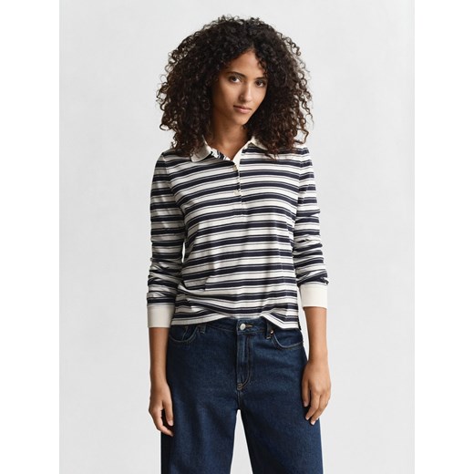 Gant Damska koszulka polo Kobiety Bawełna granatowy w paski ze sklepu vangraaf w kategorii Bluzki damskie - zdjęcie 187496433