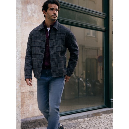 Reserved - Jeansy slim fit z efektem sprania - granatowy ze sklepu Reserved w kategorii Jeansy męskie - zdjęcie 187496704