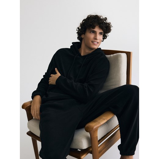 Reserved - Polarowe spodnie regular - czarny Reserved XL Reserved