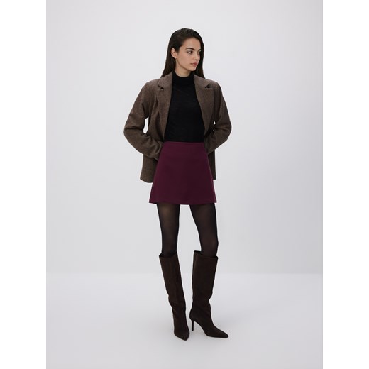 Reserved - Spódnico-szorty z dodatkiem wiskozy - burgundowy ze sklepu Reserved w kategorii Spódnice - zdjęcie 187497013