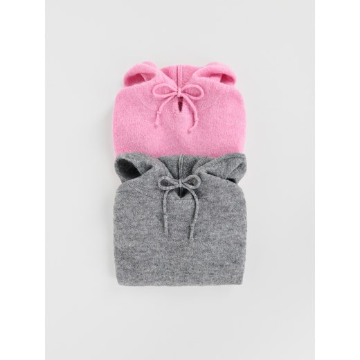 Reserved - Sweter z kapturem z wełną - szary ze sklepu Reserved w kategorii Swetry damskie - zdjęcie 187497300