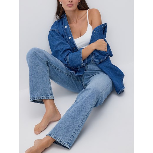 Reserved - Jeansy straight leg - niebieski ze sklepu Reserved w kategorii Jeansy damskie - zdjęcie 187497322