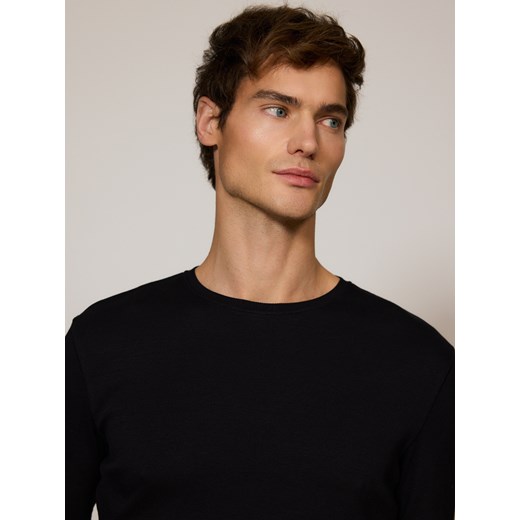 Reserved - Longsleeve super slim fit - czarny ze sklepu Reserved w kategorii T-shirty męskie - zdjęcie 187497510