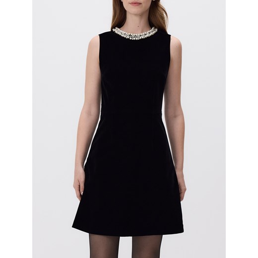 Reserved - Sukienka mini z ozdobnymi detalami - czarny Reserved S Reserved