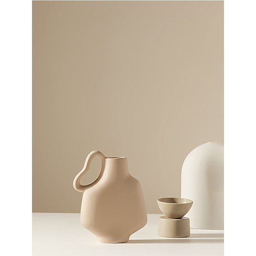 Sinsay - Wazon o nieregularnym kształcie z uchwytem - kremowy ze sklepu Sinsay w kategorii Wazony - zdjęcie 187497911