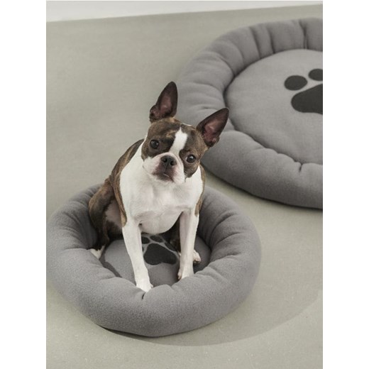 Sinsay - Okrągłe legowisko dla zwierząt z motywem łapy - szary ze sklepu Sinsay w kategorii Dla zwierząt - zdjęcie 187497921