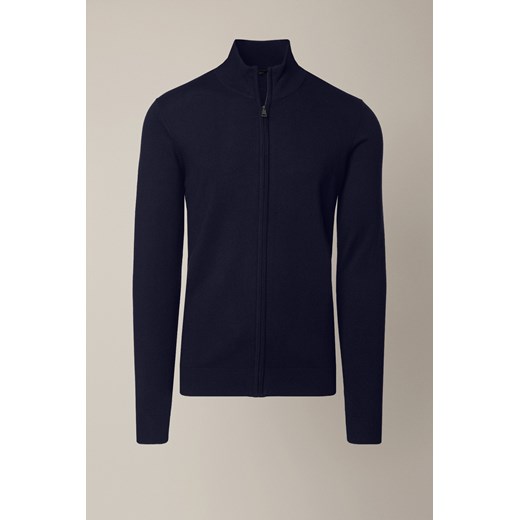 Sweter Granatowy Rozpinany z Wiskozą Riki ze sklepu Lancerto S.A. w kategorii Swetry męskie - zdjęcie 187498410