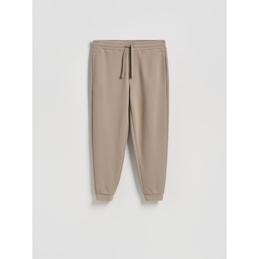 Reserved - Dresowe spodnie jogger z bawełną - brązowy ze sklepu Reserved w kategorii Spodnie męskie - zdjęcie 187498481