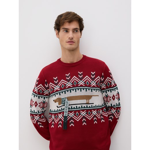 Reserved - Sweter ze świątecznym motywem - wielobarwny ze sklepu Reserved w kategorii Swetry męskie - zdjęcie 187498632