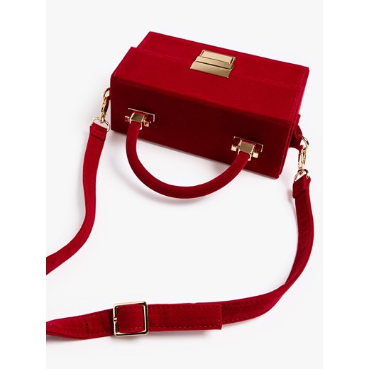 Mohito - Welurowa torebka na ramię - mahoń Mohito ONE SIZE Mohito