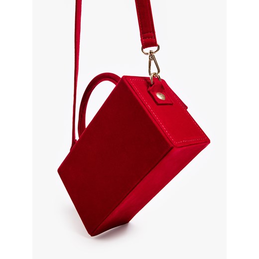 Mohito - Welurowa torebka na ramię - mahoń Mohito ONE SIZE Mohito