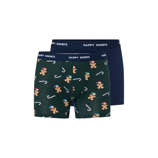 HAPPY SHORTS Bokserki w 2-paku Mężczyźni Bawełna jodłowy nadruk ze sklepu vangraaf w kategorii Majtki męskie - zdjęcie 187498891