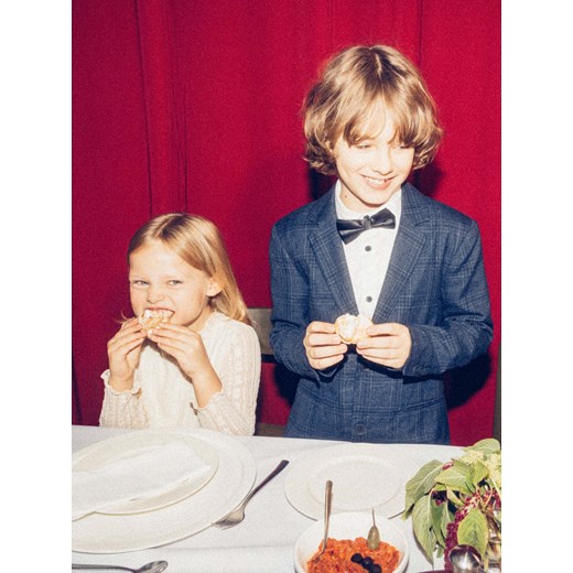 Reserved - Marynarka z wiskozą - granatowy ze sklepu Reserved w kategorii Marynarki i garnitury chłopięce - zdjęcie 187499832