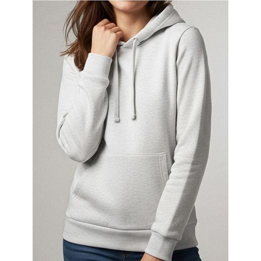 Sinsay - Bluza basic z kapturem - szary Sinsay L Sinsay