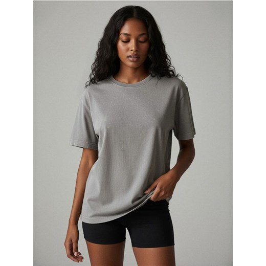 Sinsay - Bluza z krótkim rękawem - szary ze sklepu Sinsay w kategorii Bluzki damskie - zdjęcie 187500481