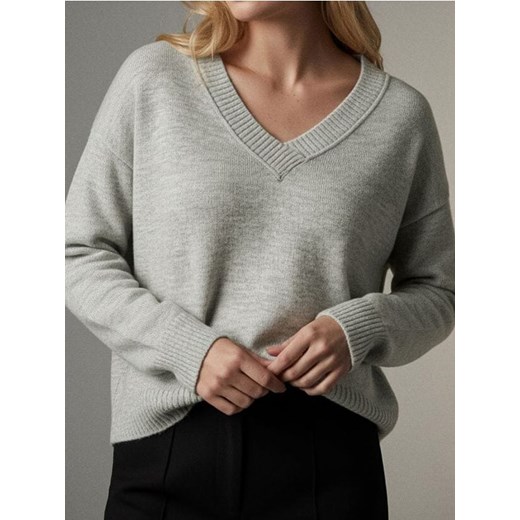 Sinsay - Sweter - szary ze sklepu Sinsay w kategorii Swetry damskie - zdjęcie 187500494