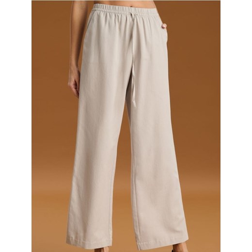 Sinsay - Spodnie z wiskozą - szary ze sklepu Sinsay w kategorii Spodnie damskie - zdjęcie 187500534