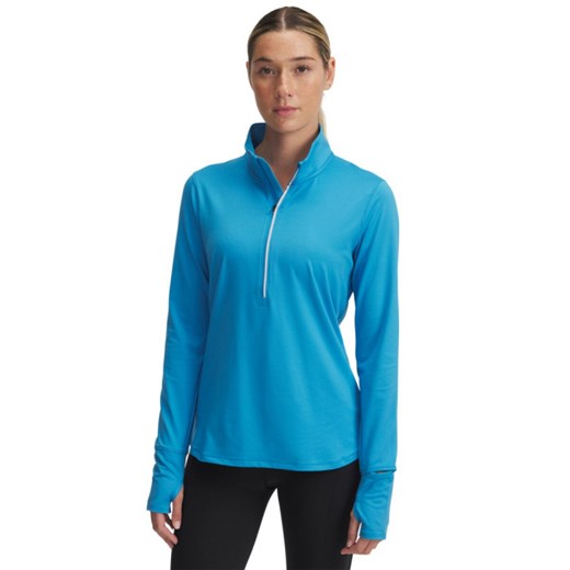 Damska bluza do biegania nierozpinana bez kaptura Under Armour UA Launch Pro Half Zip - niebieska ze sklepu Sportstylestory.com w kategorii Bluzy damskie - zdjęcie 187500574