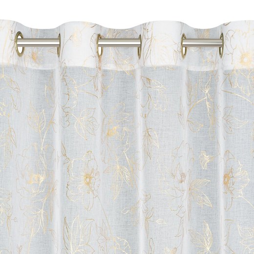 FIRANA GOTOWA BELLE 140 X 250 CM BIAŁY Eurofirany uniwersalny lenaodniemowlakadoszkolniaka.pl