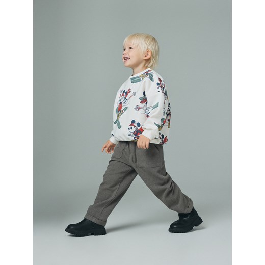 Reserved - Tkaninowe spodnie - ciemnobrązowy ze sklepu Reserved w kategorii Spodnie chłopięce - zdjęcie 187501423