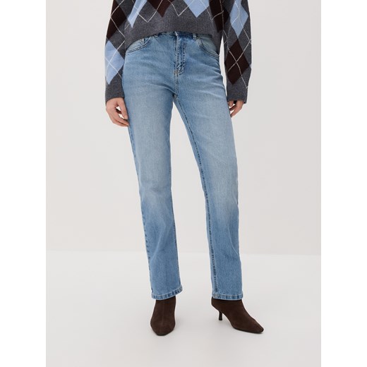 Reserved - Jeansy straight leg - niebieski ze sklepu Reserved w kategorii Jeansy damskie - zdjęcie 187501493