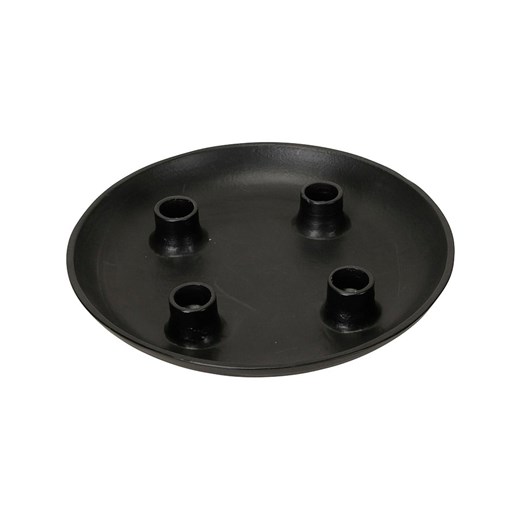 POSIWIO Świecznik w kolorze czarnym - Ø 24,5 cm ze sklepu Limango Polska w kategorii Świeczniki - zdjęcie 187501830