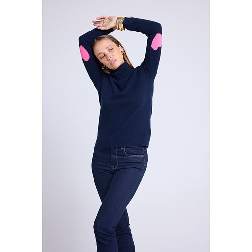 Maison Héritage Cashmere Kaszmirowy golf w kolorze granatowym ze sklepu Limango Polska w kategorii Swetry damskie - zdjęcie 187502621