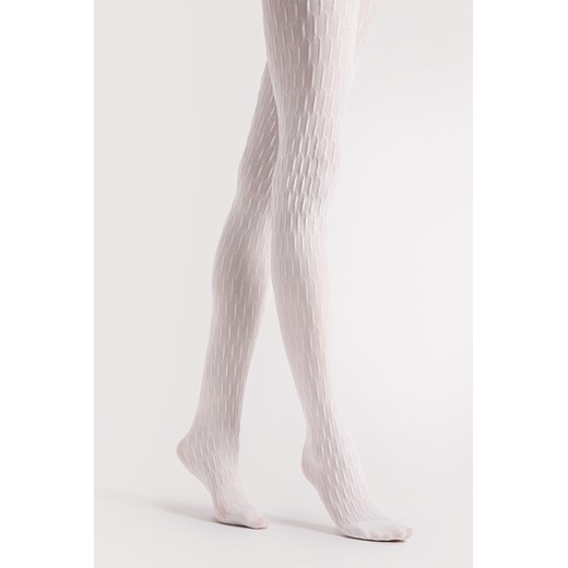 Rajstopy Fiore Stereo 40 DEN G6074 white ze sklepu kontri.pl w kategorii Rajstopy - zdjęcie 187503410