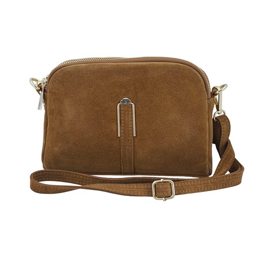 Mała torebka zamszowa wieczorowa - Brązowa jasna ze sklepu butyolivier w kategorii Listonoszki - zdjęcie 187504083