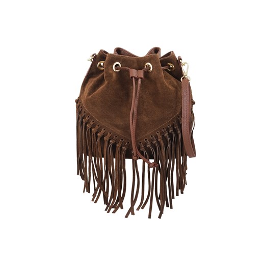 Torebka skórzana boho style - Brązowa ze sklepu butyolivier w kategorii Listonoszki - zdjęcie 187504120