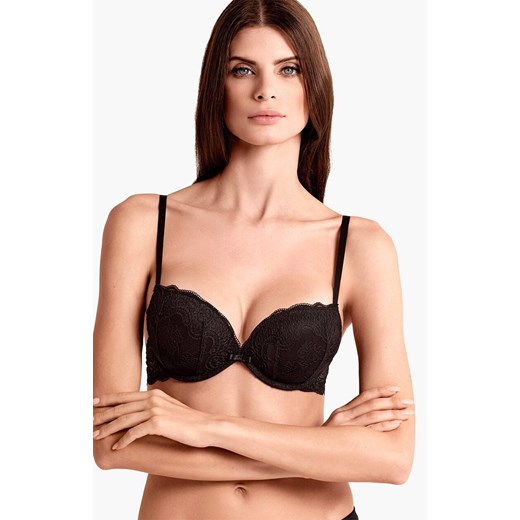 Biustonosz super push-up czarny 032L Duble Pizzo, Kolor czarny, Rozmiar 65B, Lormar ze sklepu Primodo w kategorii Biustonosze - zdjęcie 187504541