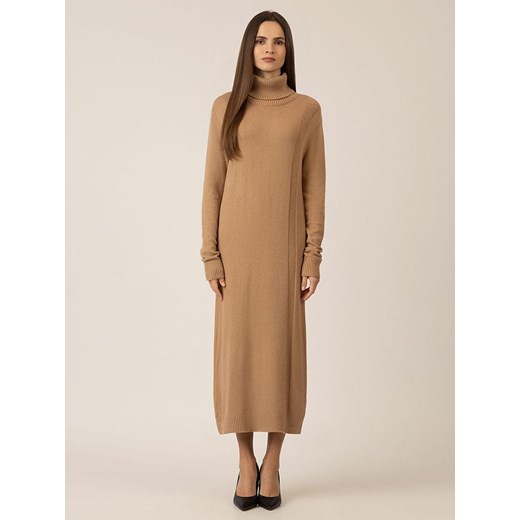 APART Sukienka dzianinowa w kolorze karmelowym 36 wyprzedaż Limango Polska