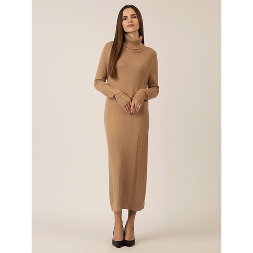 APART Sukienka dzianinowa w kolorze karmelowym 36 okazja Limango Polska