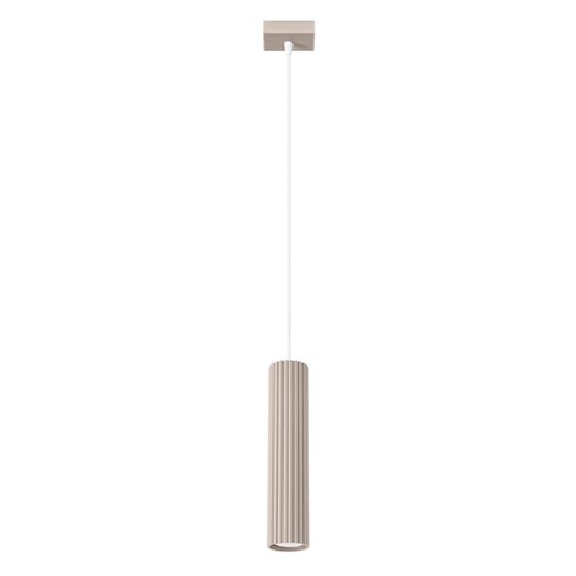Wisząca lampa tuba nad wyspę taupe K1-N88 ze sklepu Edinos.pl w kategorii Lampy wiszące - zdjęcie 187505144