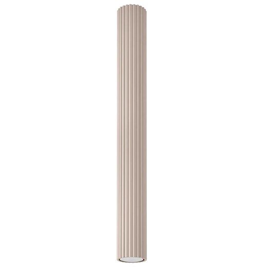 Ryflowana lampa tuba taupe 60cm  N0-Z75 ze sklepu Edinos.pl w kategorii Lampy sufitowe - zdjęcie 187505173