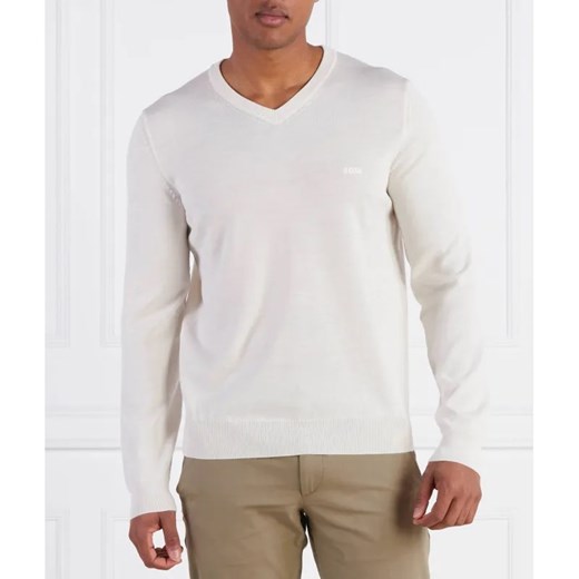 BOSS BLACK Wełniany sweter Baram-L | Regular Fit ze sklepu Gomez Fashion Store w kategorii Swetry męskie - zdjęcie 187505232